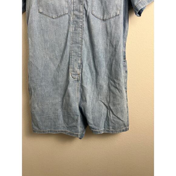 Madewell Women's Denim Utility Romper in Fitzgerald Wash Large - Picture 6 of 14